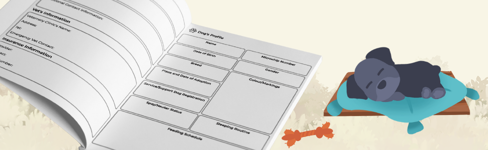 Pet Care Organiser Notebook for Dog Owners