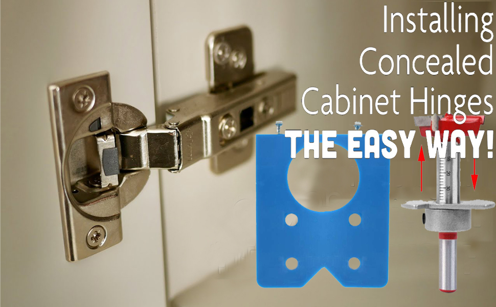 Door Hinge Jig, Forstner Bit Sets, 35mm Hinge Drill Bit for Kitchen Door Handle Jig, Puncher