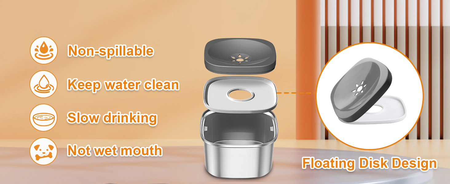 no spill water bowl for dogs