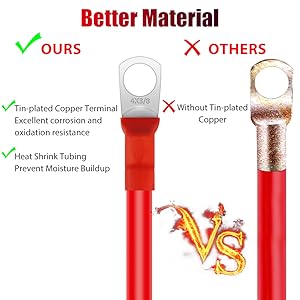 car battery cable 12v 50cm auto battery cable