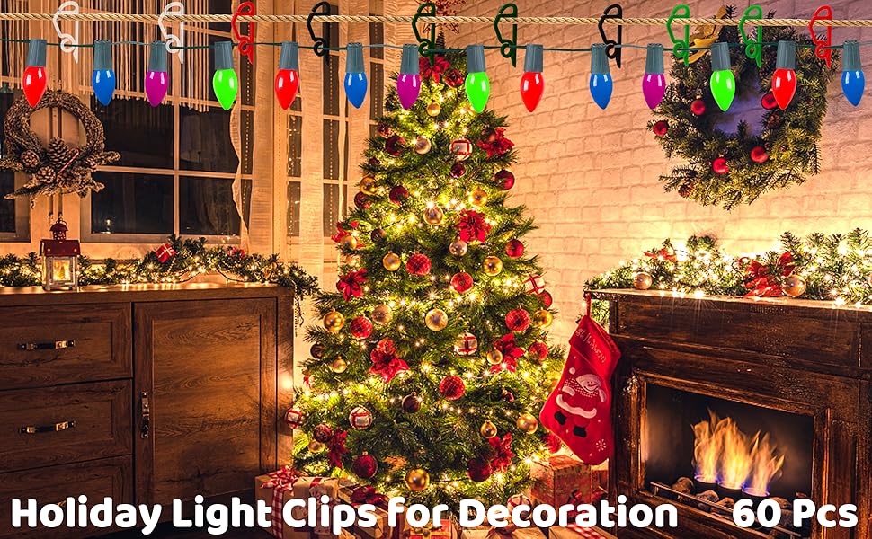 Benvo Upgraded String Light Siding Clips Sliding Hooks