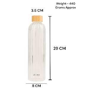 Madie Borosilicate Water Bottle Set Of 2 1000ML Each