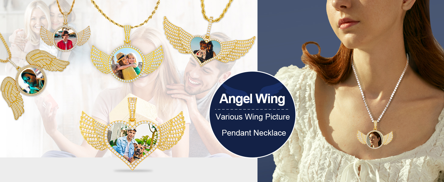 angel wing pendant necklace