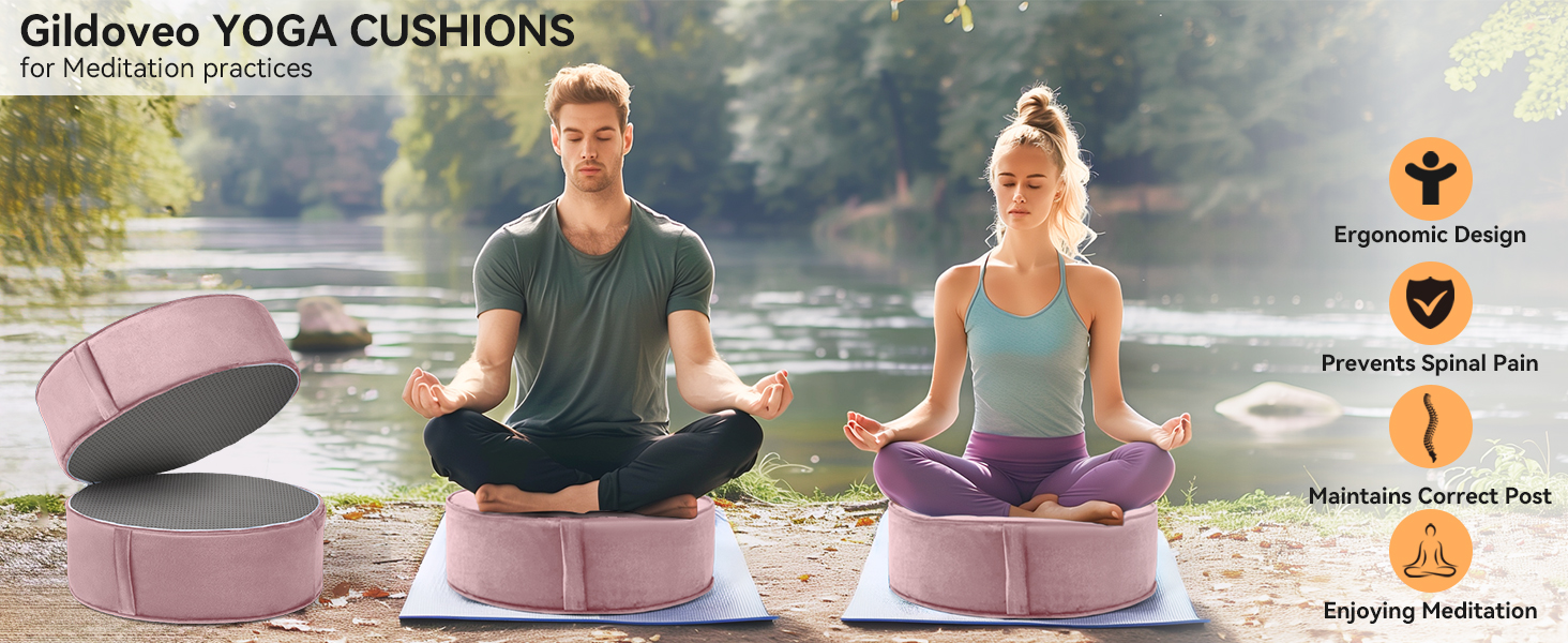 Floor Pillow Meditation Cushions 2 in 1 Round Floor Cushion