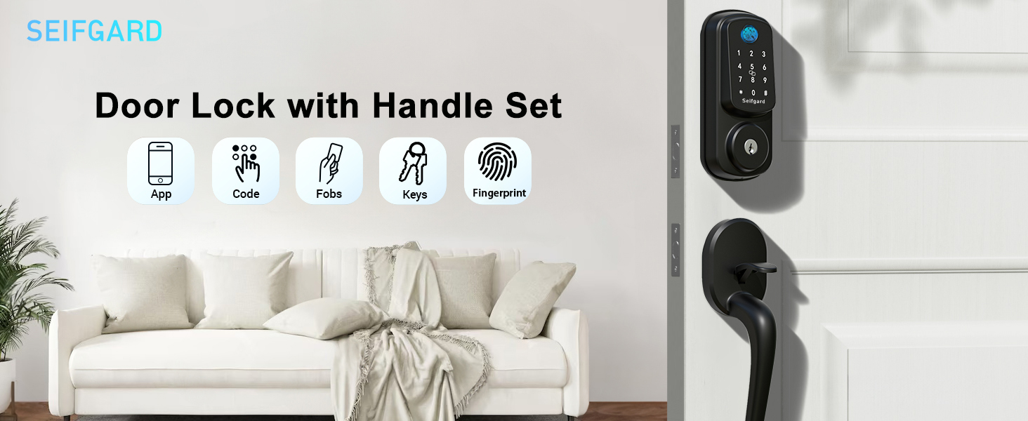 Keyless Entry Door Lock with Handle Set