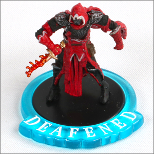 Tabletop RPG Condition Rings Deafened Ring Miniature Close-up