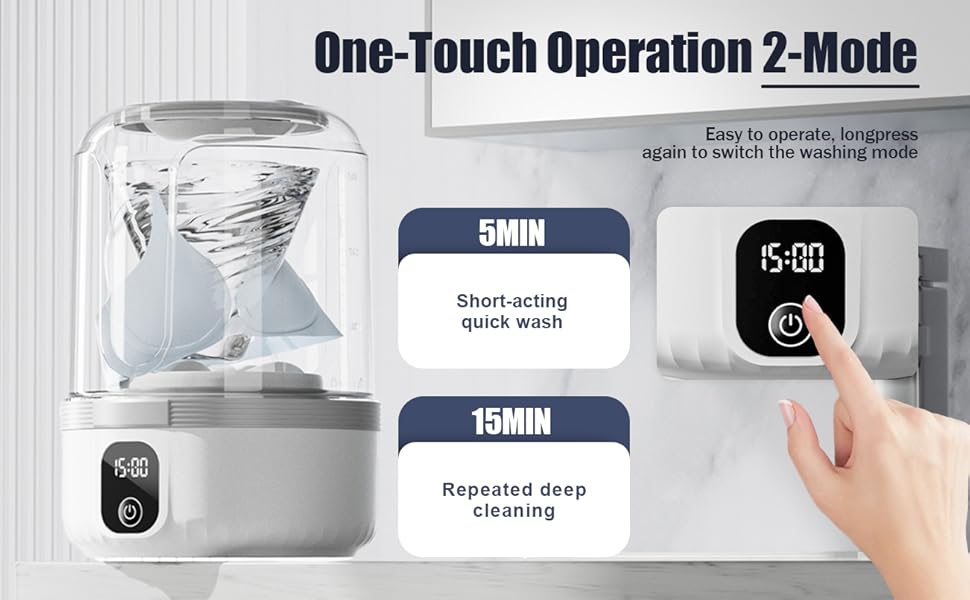 Underwear Washing Machine, Upgrade Mini Portable Washing Machine Rechargeable Underwear Washer Deep Cleans Small Clothes for Apartment, Dorm, RV, Travel & Hotel Use 8 portable washer