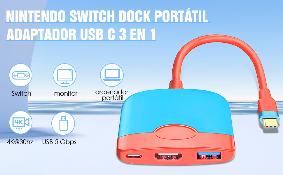 Hdmi Usb C Hub Adapter For Nintendo Switch www.amazon.com.mx