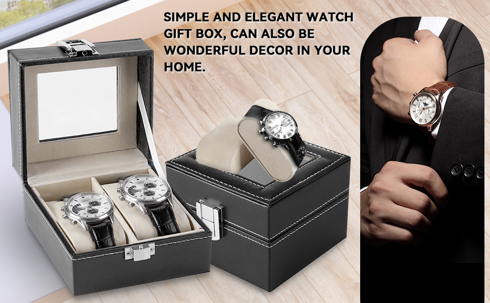 Travel Watch Holder for Men Watch Gift Box for Men Single Watch Display Case