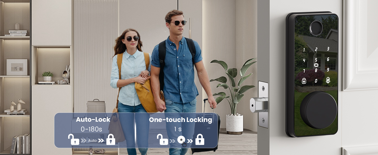automatic door lock with fingerprint