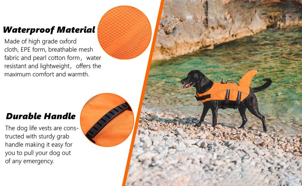 Life Jacket for XLarge Dogs，Dog Life Vest for Boating