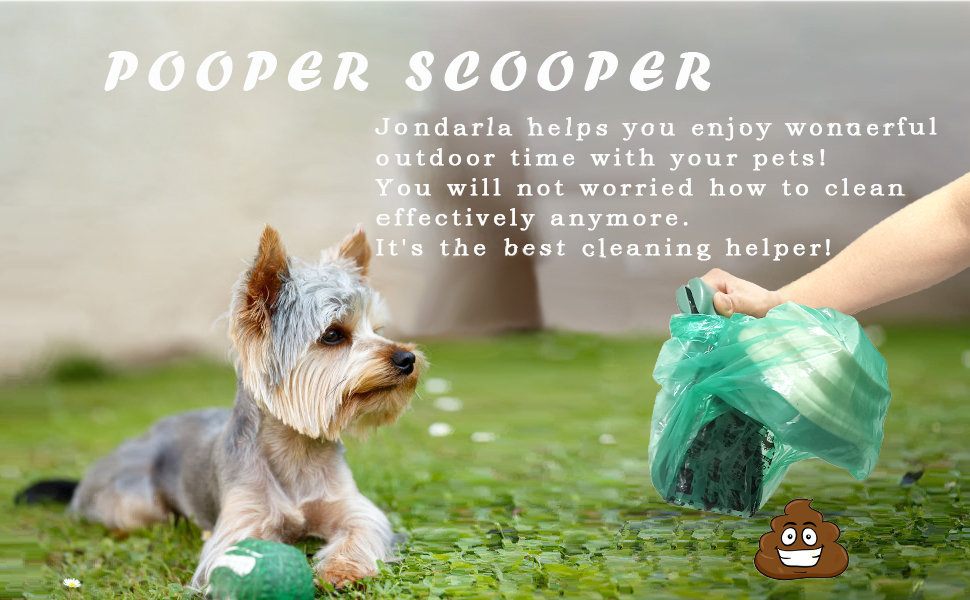 Jondarla Pooper Scooper, Portable and Handheld Size for Walking Large