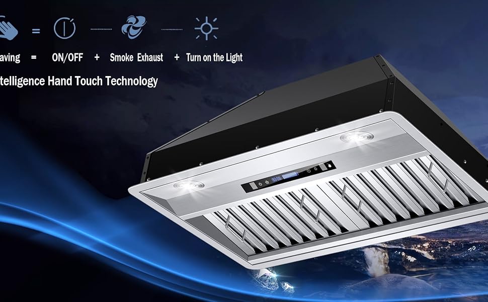 MCBON Range Hood Insert 30 inch, 950 CFM Range Hood Insert, Remote Control Insert