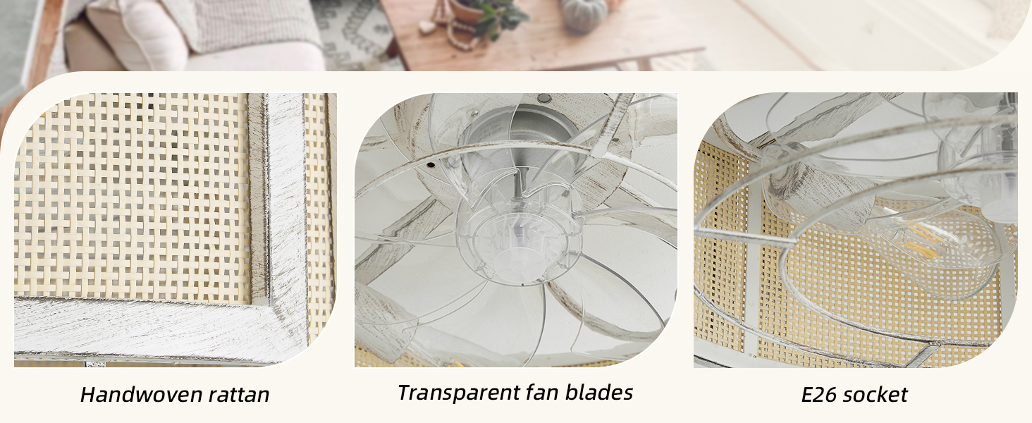 Boho Ceiling Fans with Lights