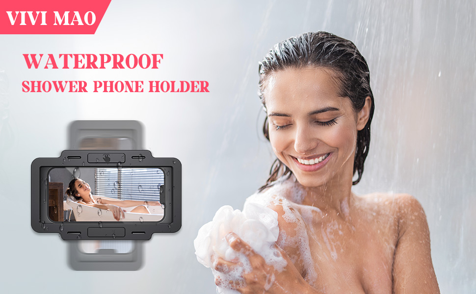 Shower Phone Holder Waterproof 480°Rotation Shower Phone