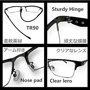 Amazon.co.jp: [REONAS] ブルーライトカット メガネ + 調光 変色