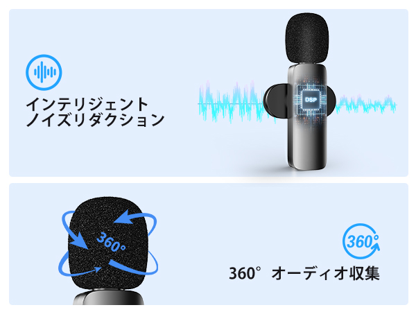 Amazon.co.jp: 4 in 1 ワイヤレスラベリアマイク、iPhone カメラ