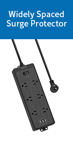 NTONPOWER power strip surge protector flat plug wall mount