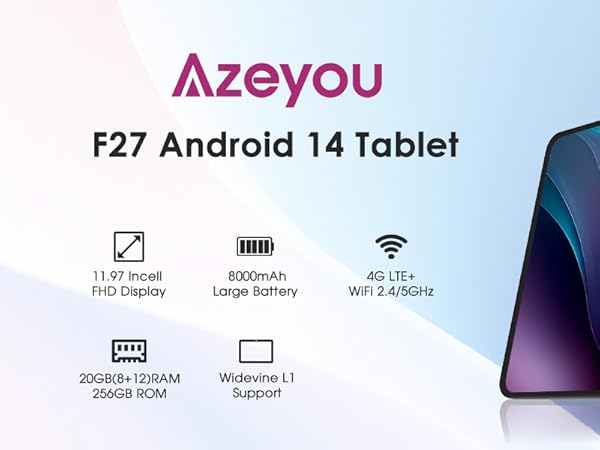 タブレット　12インチ　Android 14 16GB+256GB Amazon.com : Android Tablet 12 Inch Octa-Core T616 Large