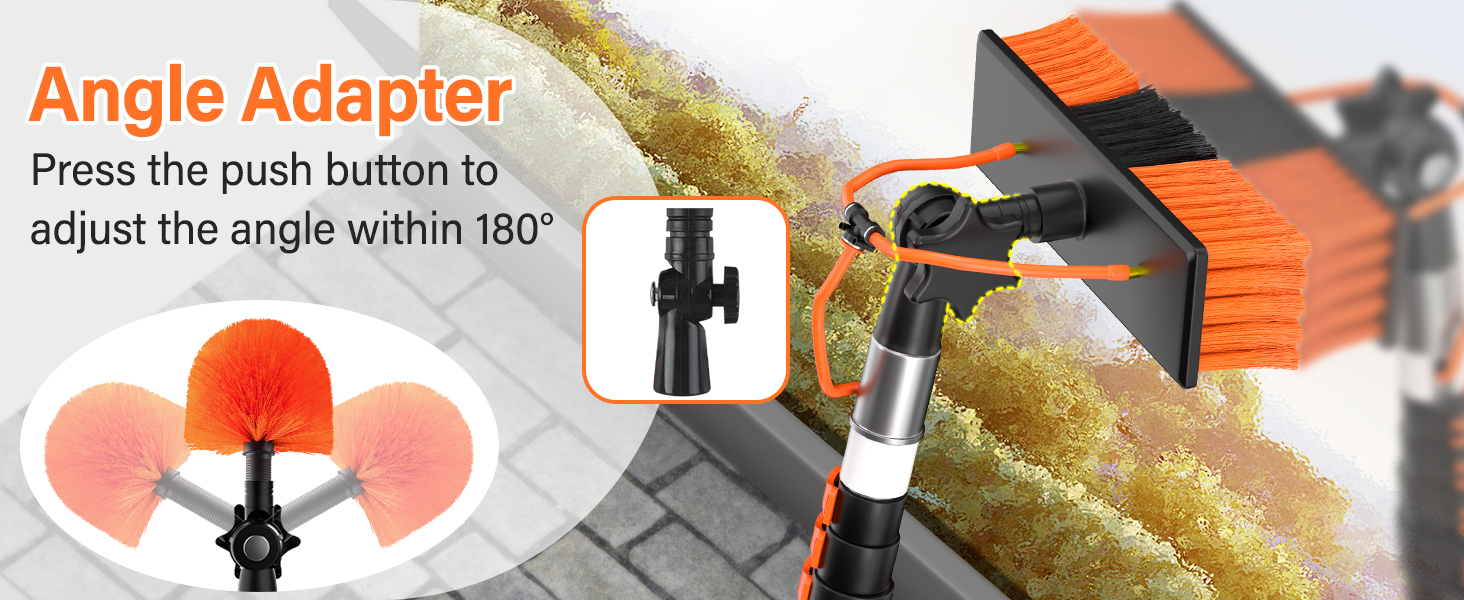 20FT Water Fed Solar Panel Cleaner Brush and Pole
