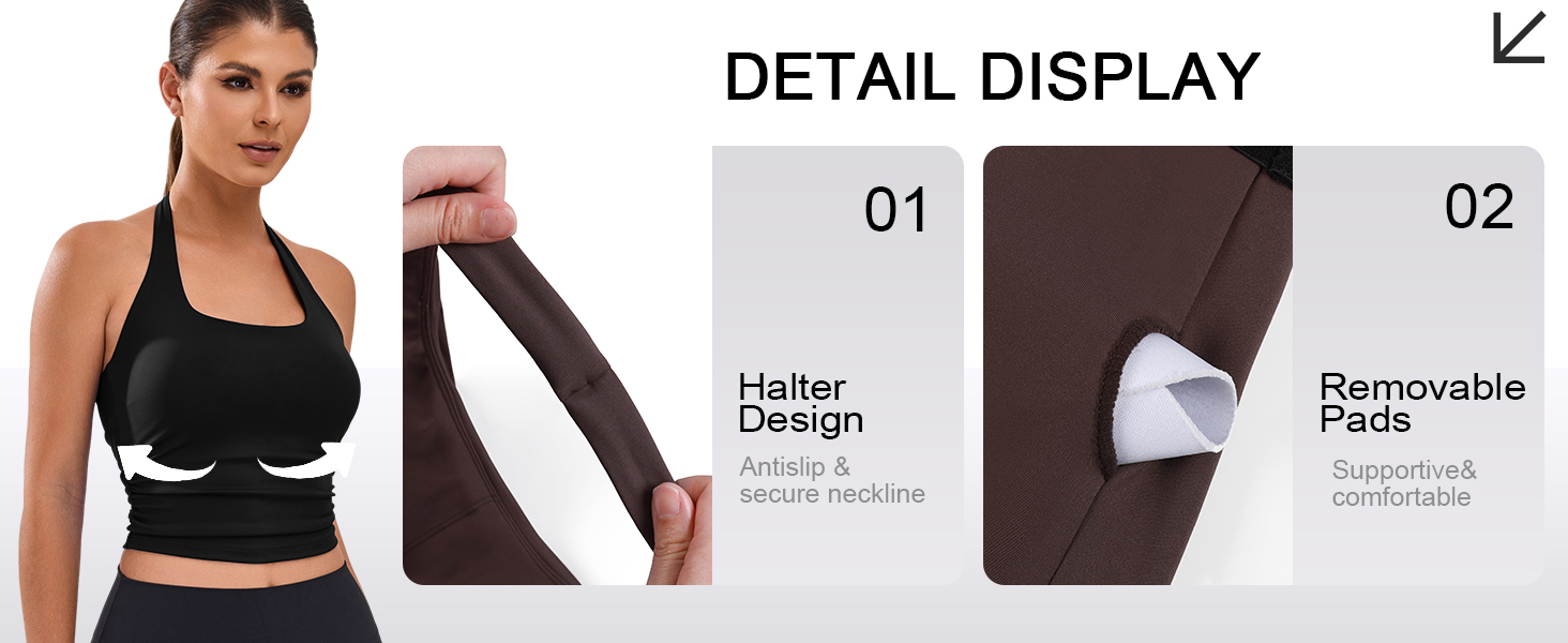 halter workout tank tops