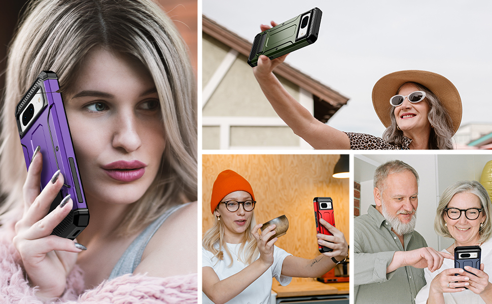 MMHUO for Pixel 8 Case,Google Pixel 8 Case,Dual Layer Military Grade