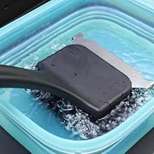 Dip steam grill brush in water
