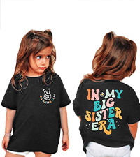 Big Sister Shirt Toddler in My Big Sister Era Tees Shirt Concert Letter Print T Shirt