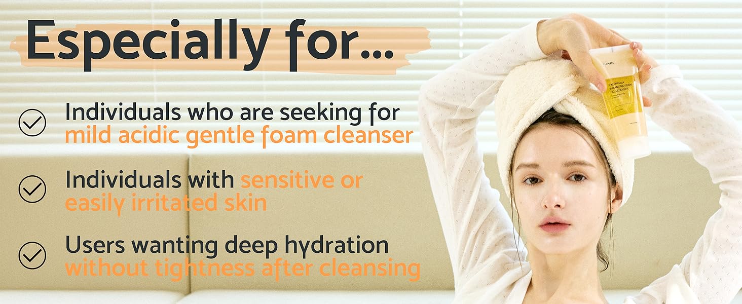 Mild Acidic Sensitive Irritated All Skin Types No Tightness After Cleansing Mature Dull Dry Oily