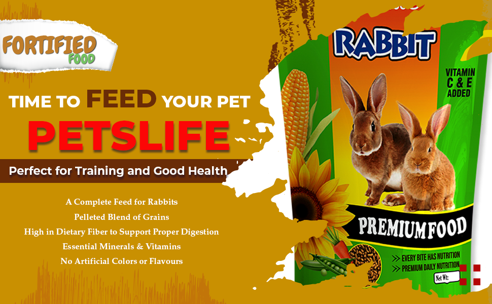 Buy Petslife Rabbit Foods Fortified and Treat Foods fas Daily Food for Rabbits Perfect for