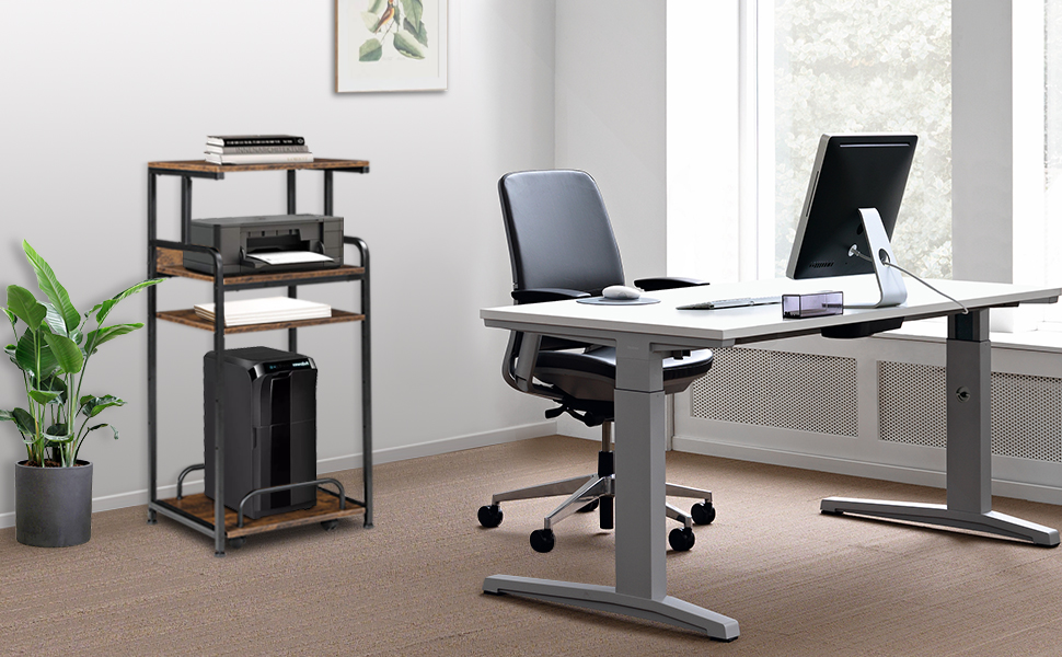 BETTAHOME 4 Tier Extra Large Printer Stand Table with Pull