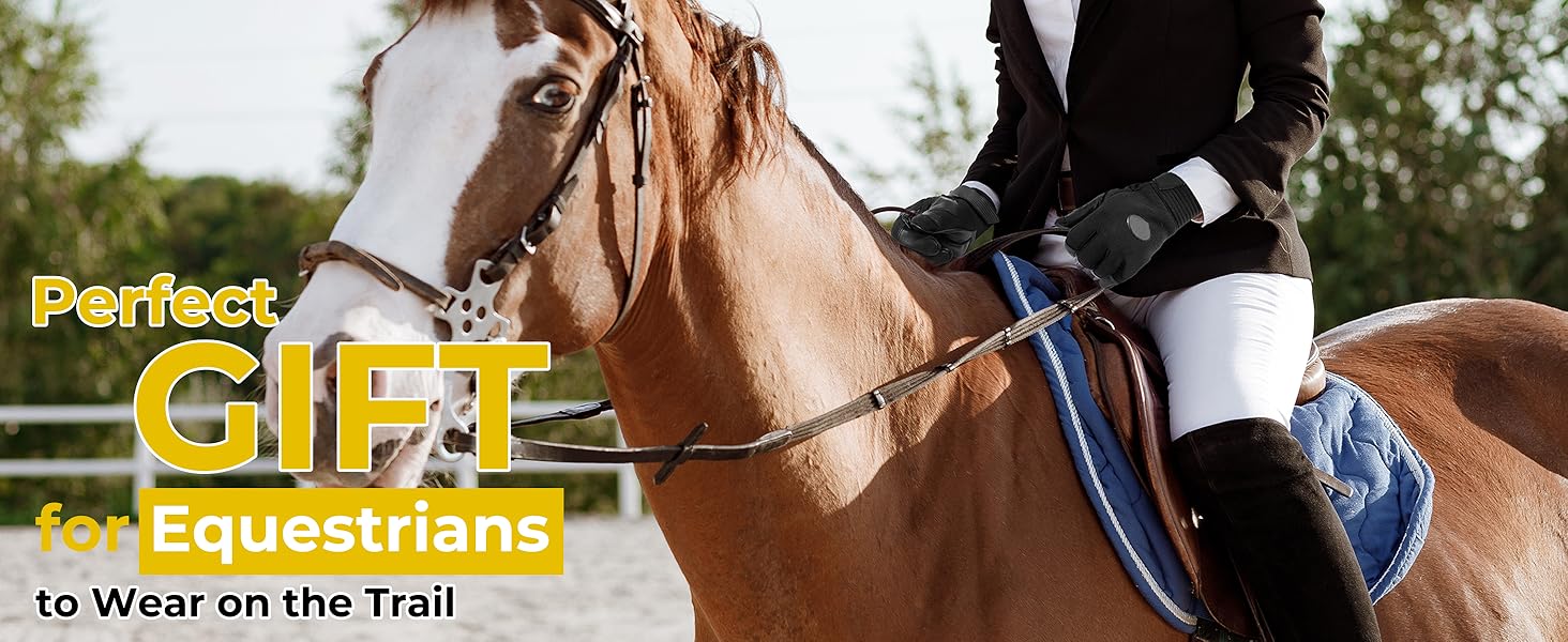 HANDLANDY Horse Riding Gloves for Men &Women, Equestrian Riding Gloves Goat Leather Equestrian Glove