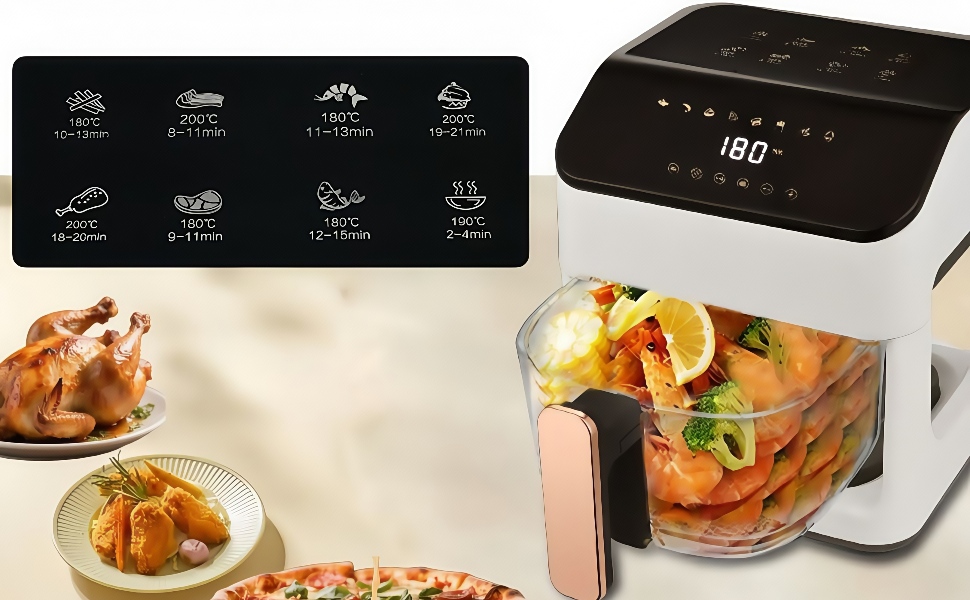 BRUNO Glass Air Fryer ホワイト Bruno Glass Air Fryer | Japan Trend Shop