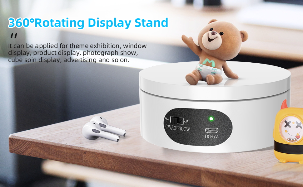 ROLWAY Rotating Display Stand, 360 Degree Automatic Motorized Rotating