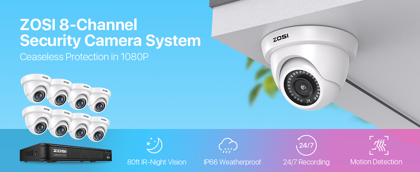 ZOSI 8 CHANNEL security camera system
