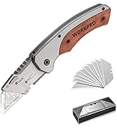 WORKPRO Wood Handle Folding Utility Knife