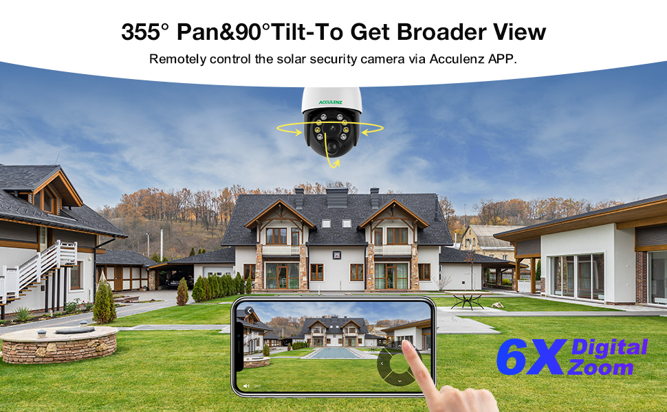 ACCULENZ BD4 4MP Solar Security Cameras Wireless Outdoor