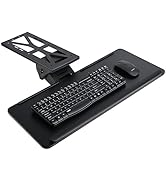 PrimeCables Under Desk Keyboard Tray, Adjustable Keyboard Tray Under Table Mount Stand, Keyboard ...