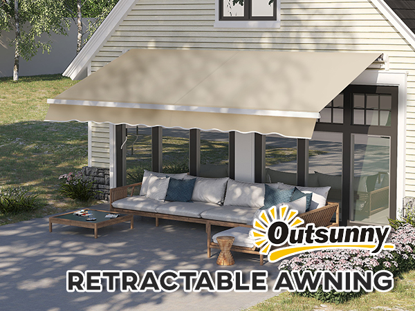 アウトドア寝具 NormajeaN Amazon.com : Outsunny 12' x 8' Retractable Awning Patio