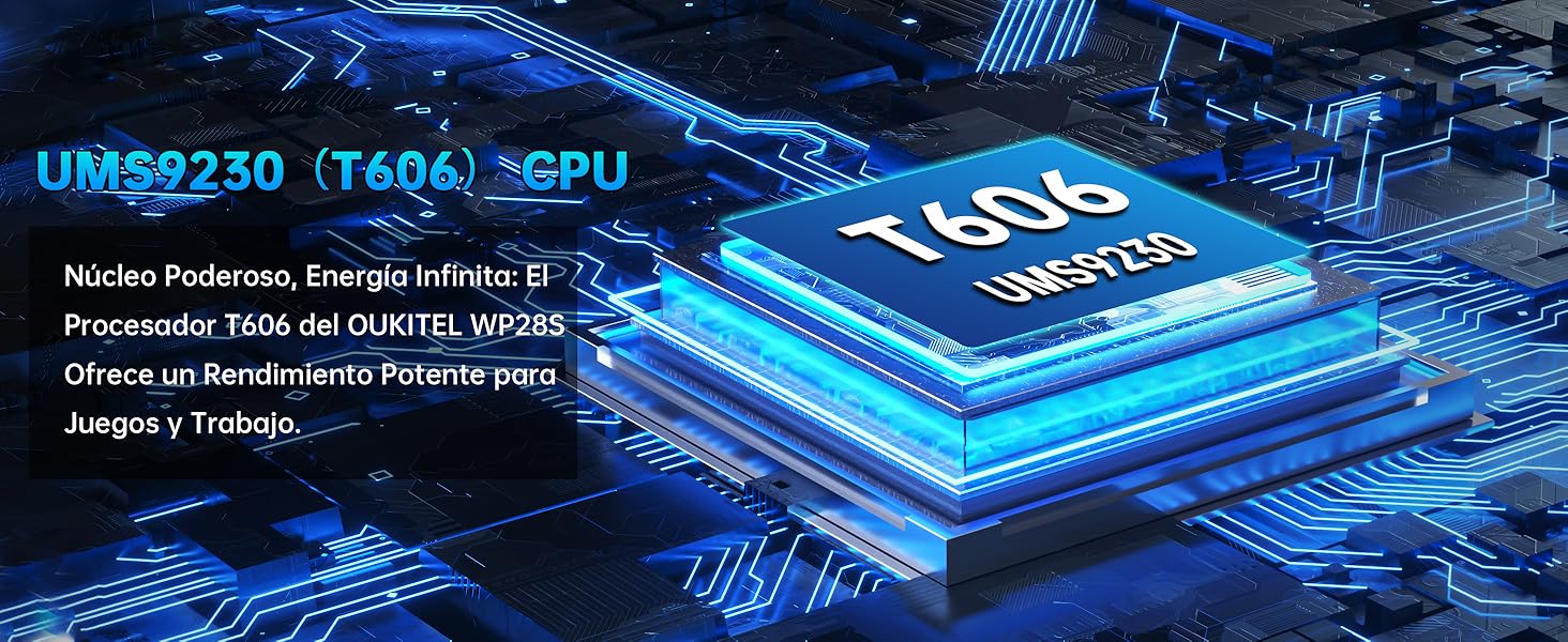 movil todoterreno OUKITEL WP28S está equipado con 8GB de RAM 128GB de ROM