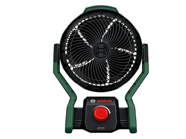 BOSCH サーキュレーター UFan 18V-1000 充電器バッテリー付き ボッシュ UFAN 18V-1000H コードレスファンを発売、5枚ギザ羽根