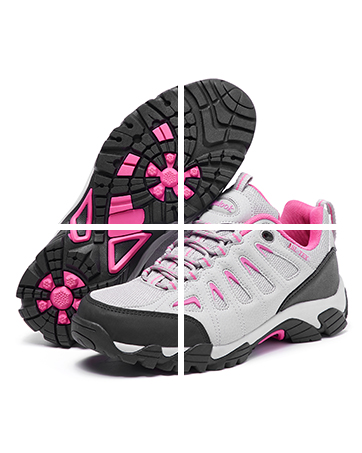 grey pink red lightweight shoes for women