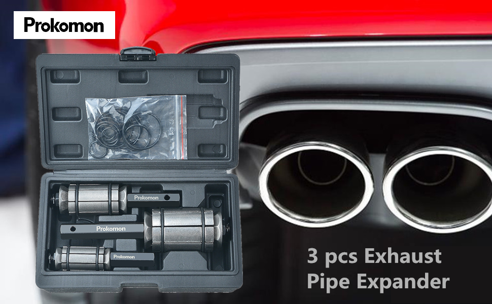 Prokomon Exhaust Pipe Expander/Pipe Stretcher Kit/Muffler Pipe Expander/Tail Pipe Expander 3 pcs
