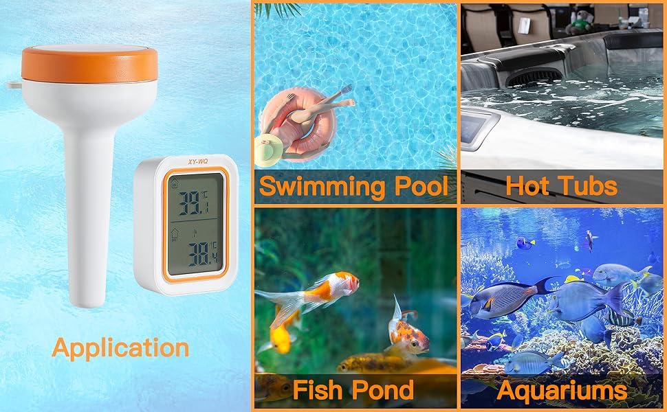 XYWQ Digital Floating Pool Thermometer Easy Read, Remote