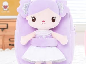  Gloveleya Toddler Backpack with Rag Doll Gifts for Girls Candy Girl Pink 9 Inches