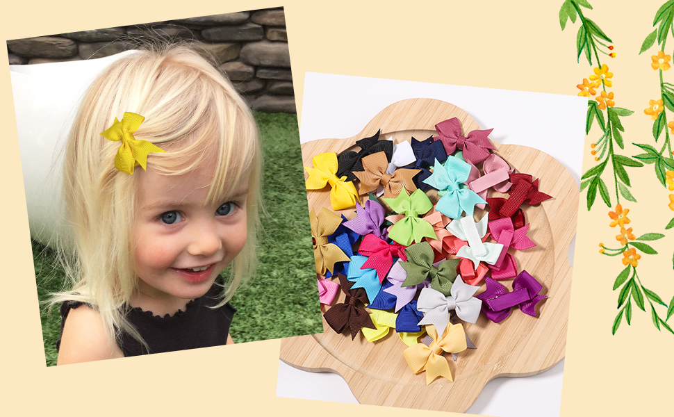 doboi Baby Bows Hair Clips 100PCS 2'' Infant Hair Bows