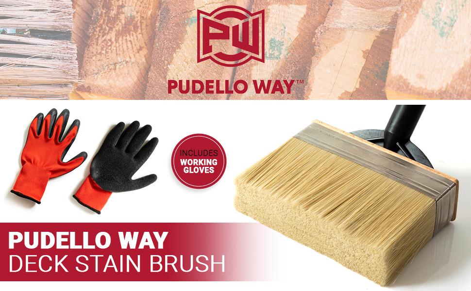 Deck Stain Brush 7” Decking Floor and Fence Oil