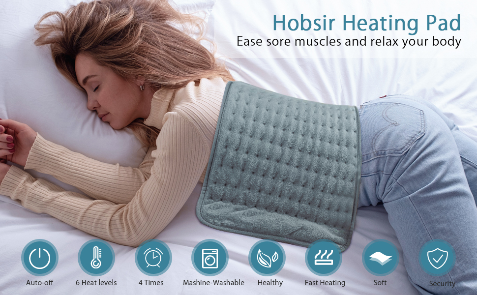 Moist Electric Heating Pad for Back Pain Relief, Portable