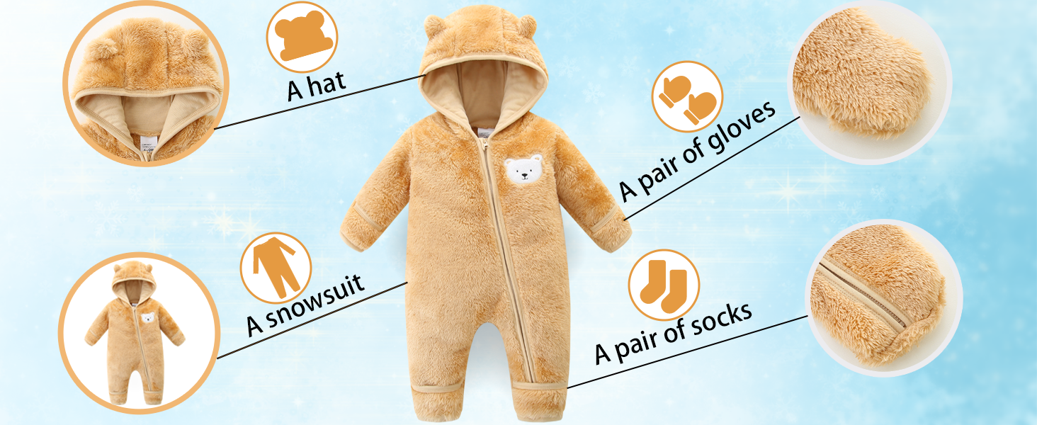 baby fleece romper