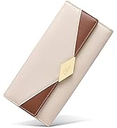 CLUCI Leather Wallet for Women Slim Designer Trifold Ladies Credit Card Holder